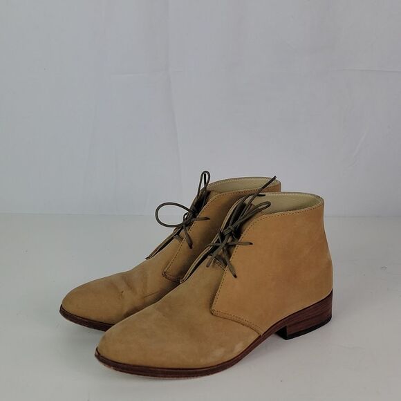 Nisolo Isa Brown Suede Leather Lace Up Women's Ankle Boots - Picture 9 of 16